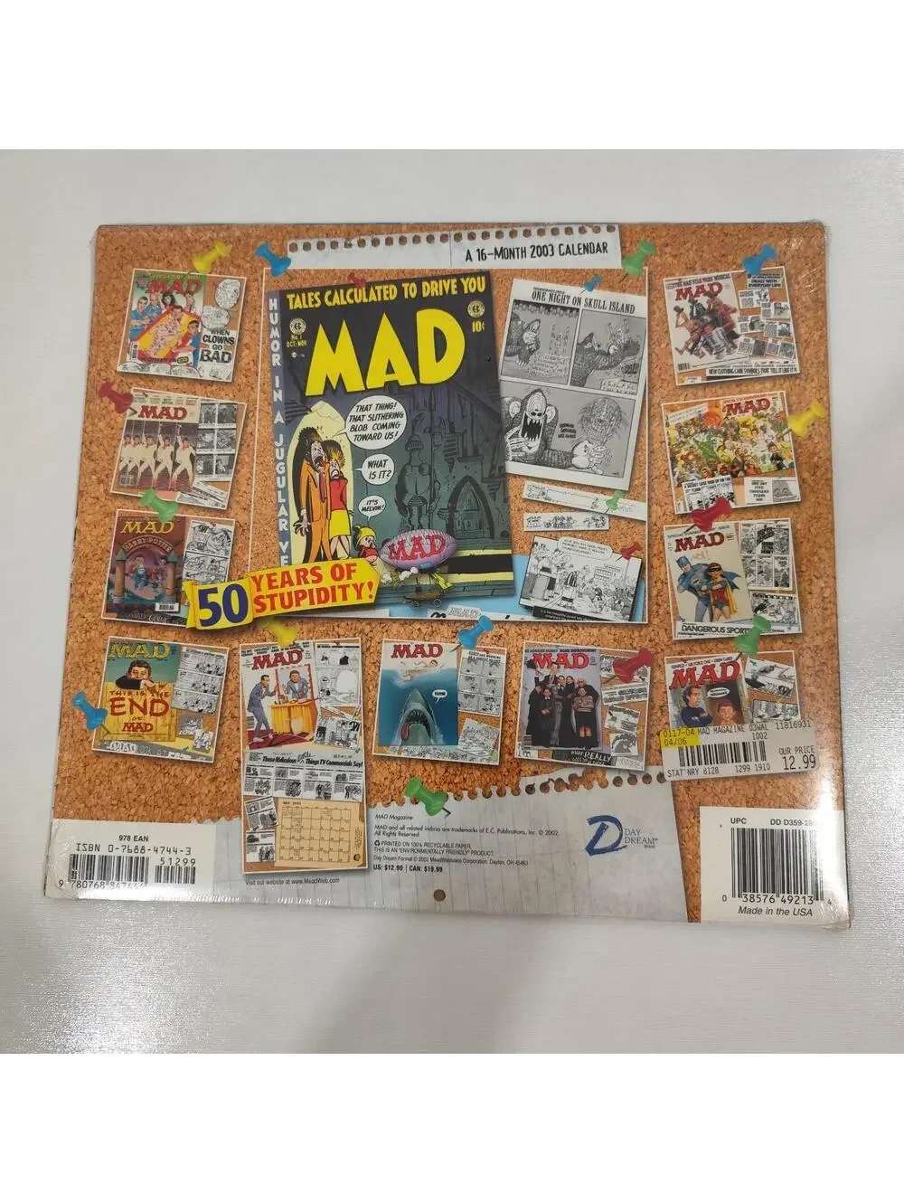 Mad 50 years Of Stupidity A 16-Month 2003 Calendar New Sealed